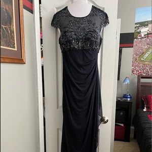 Xscape floor length evening dress